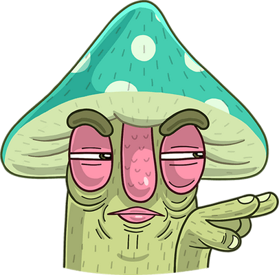 champignon - légume - alimentation - smiley émoticône émoji cartoon clipart illustration - artémotic