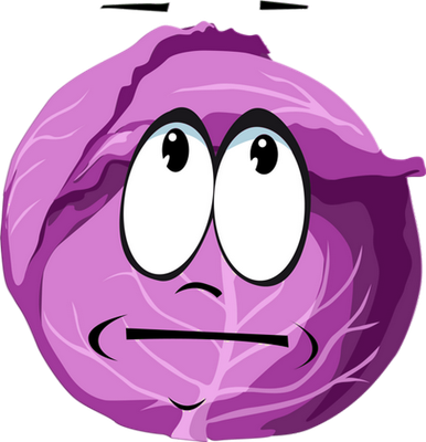 chou - légume - alimentation - smiley émoticône émoji cartoon clipart illustration - artémotic