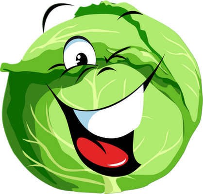 chou - légume - alimentation - smiley émoticône émoji cartoon clipart illustration - artémotic