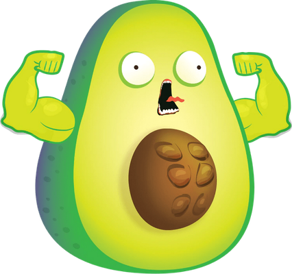 avocat - légume - alimentation - smiley émoticône émoji cartoon clipart illustration - artémotic