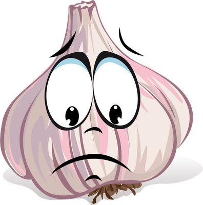 ail - légume - alimentation - smiley émoticône émoji cartoon clipart illustration - artémotic