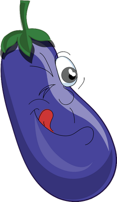 aubergine - légume - alimentation - smiley émoticône émoji cartoon clipart illustration - artémotic