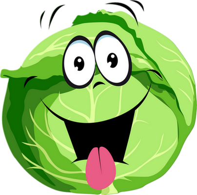 chou - légume - alimentation - smiley émoticône émoji cartoon clipart illustration - artémotic
