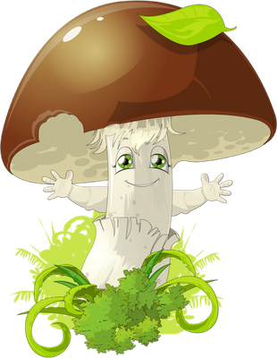 champignon - légume - alimentation - smiley émoticône émoji cartoon clipart illustration - artémotic