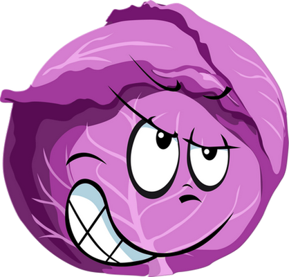 chou - légume - alimentation - smiley émoticône émoji cartoon clipart illustration - artémotic