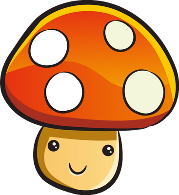 champignon - légume - alimentation - smiley émoticône émoji cartoon clipart illustration - artémotic