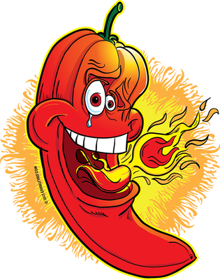 piment - légume - alimentation - smiley émoticône émoji cartoon clipart illustration - artémotic