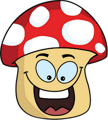 champignon - légume - alimentation - smiley émoticône émoji cartoon clipart illustration - artémotic