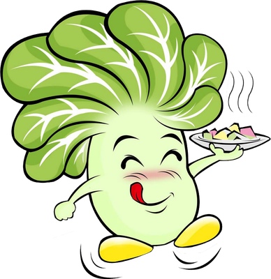 chou chinois - légume - alimentation - smiley émoticône émoji cartoon clipart illustration - artémotic