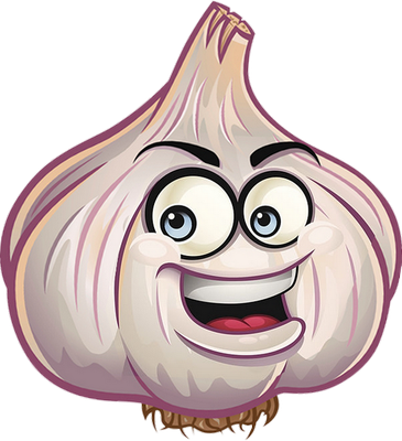 ail - légume - alimentation - smiley émoticône émoji cartoon clipart illustration - artémotic