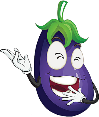 aubergine - légume - alimentation - smiley émoticône émoji cartoon clipart illustration - artémotic