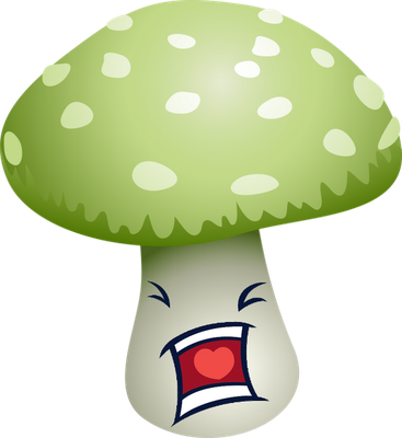 champignon - légume - alimentation - smiley émoticône émoji cartoon clipart illustration - artémotic