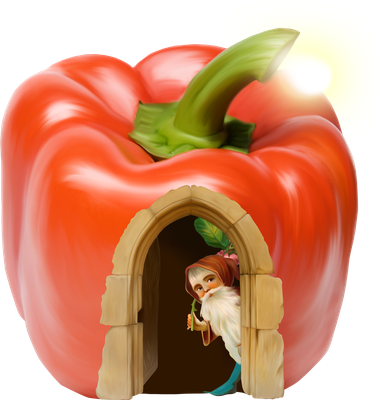 poivron - légume - alimentation - smiley émoticône émoji cartoon clipart illustration - artémotic