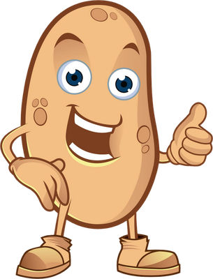 pomme de terre - légume - alimentation - smiley émoticône émoji cartoon clipart illustration - artémotic