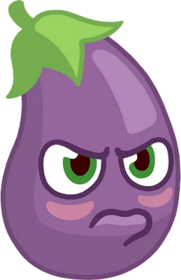aubergine - légume - alimentation - smiley émoticône émoji cartoon clipart illustration - artémotic