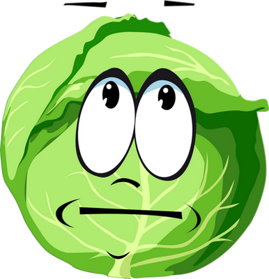 chou - légume - alimentation - smiley émoticône émoji cartoon clipart illustration - artémotic
