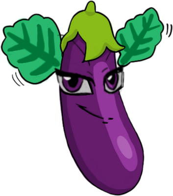aubergine - légume - alimentation - smiley émoticône émoji cartoon clipart illustration - artémotic