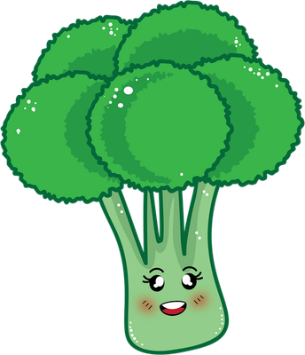 brocoli - légume - alimentation - smiley émoticône émoji cartoon clipart illustration - artémotic