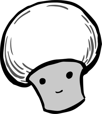 champignon - légume - alimentation - smiley émoticône émoji cartoon clipart illustration - artémotic