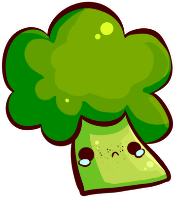 brocoli - légume - alimentation - smiley émoticône émoji cartoon clipart illustration - artémotic