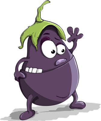 aubergine - légume - alimentation - smiley émoticône émoji cartoon clipart illustration - artémotic