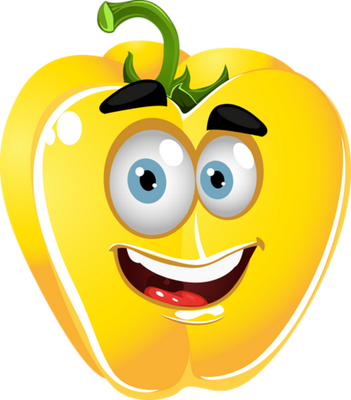 poivron - légume - alimentation - smiley émoticône émoji cartoon clipart illustration - artémotic
