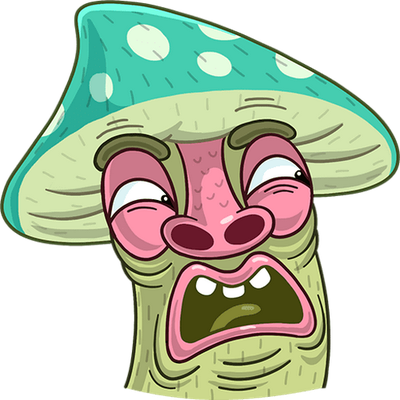 champignon - légume - alimentation - smiley émoticône émoji cartoon clipart illustration - artémotic
