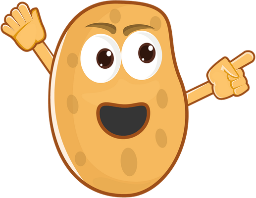 pomme de terre - légume - alimentation - smiley émoticône émoji cartoon clipart illustration - artémotic