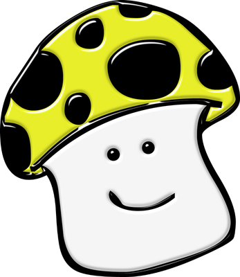 champignon - légume - alimentation - smiley émoticône émoji cartoon clipart illustration - artémotic