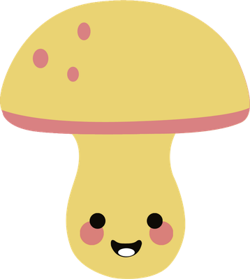 champignon - légume - alimentation - smiley émoticône émoji cartoon clipart illustration - artémotic