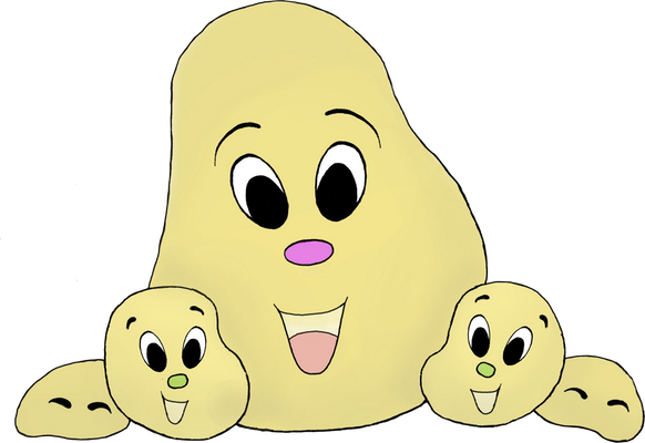 pomme de terre - légume - alimentation - smiley émoticône émoji cartoon clipart illustration - artémotic