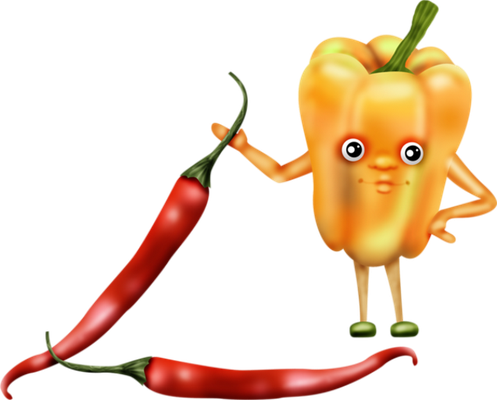 poivron - légume - alimentation - smiley émoticône émoji cartoon clipart illustration - artémotic