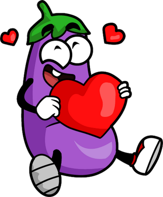 aubergine - légume - alimentation - smiley émoticône émoji cartoon clipart illustration - artémotic