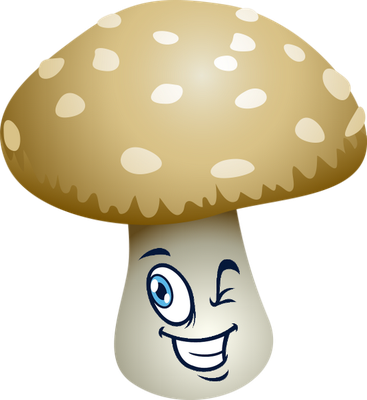 champignon - légume - alimentation - smiley émoticône émoji cartoon clipart illustration - artémotic