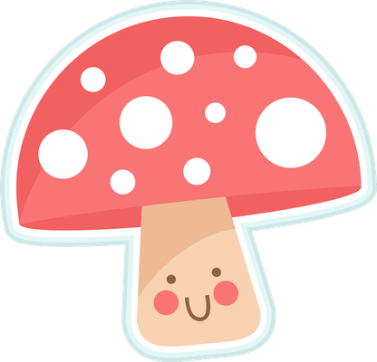 champignon - légume - alimentation - smiley émoticône émoji cartoon clipart illustration - artémotic