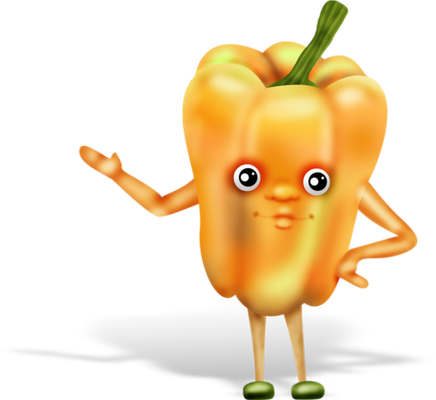 poivron - légume - alimentation - smiley émoticône émoji cartoon clipart illustration - artémotic
