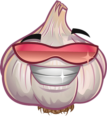 ail - légume - alimentation - smiley émoticône émoji cartoon clipart illustration - artémotic
