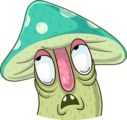 champignon - légume - alimentation - smiley émoticône émoji cartoon clipart illustration - artémotic