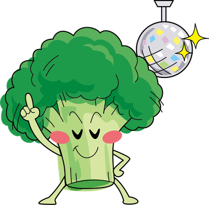 brocoli - légume - alimentation - smiley émoticône émoji cartoon clipart illustration - artémotic