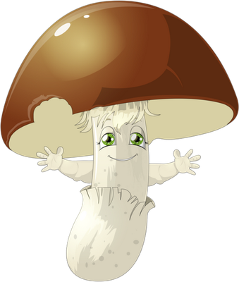 champignon - légume - alimentation - smiley émoticône émoji cartoon clipart illustration - artémotic