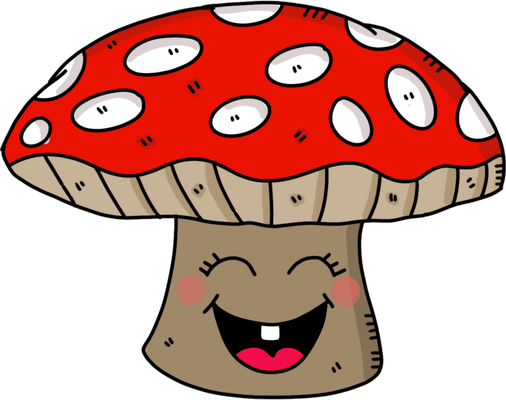 champignon - légume - alimentation - smiley émoticône émoji cartoon clipart illustration - artémotic
