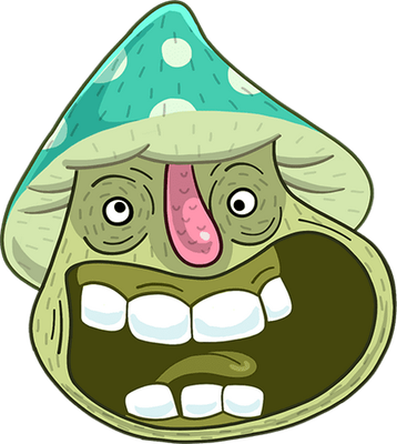 champignon - légume - alimentation - smiley émoticône émoji cartoon clipart illustration - artémotic