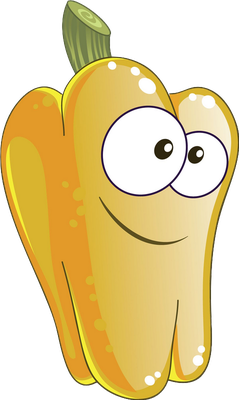 poivron - légume - alimentation - smiley émoticône émoji cartoon clipart illustration - artémotic