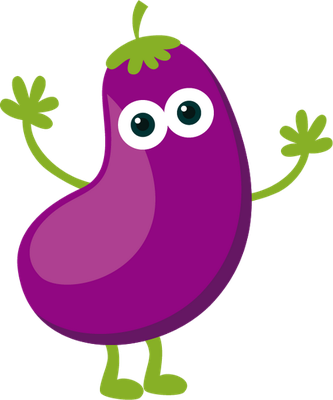 aubergine - légume - alimentation - smiley émoticône émoji cartoon clipart illustration - artémotic