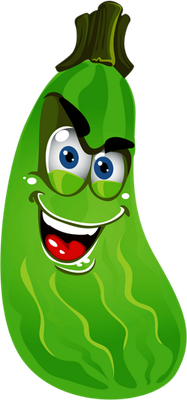 courgette - légume - alimentation - smiley émoticône émoji cartoon clipart illustration - artémotic