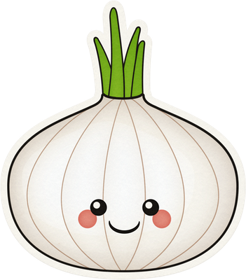 oignon - légume - alimentation - smiley émoticône émoji cartoon clipart illustration - artémotic