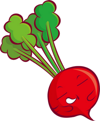 radis - légume - alimentation - smiley émoticône émoji cartoon clipart illustration - artémotic