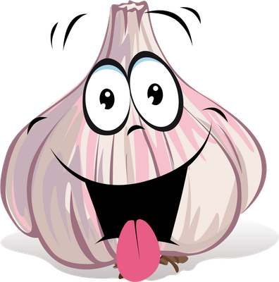 ail - légume - alimentation - smiley émoticône émoji cartoon clipart illustration - artémotic