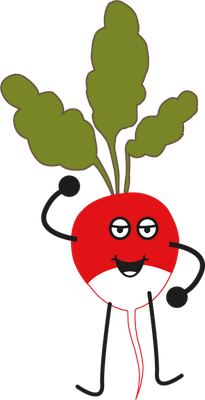 radis - légume - alimentation - smiley émoticône émoji cartoon clipart illustration - artémotic