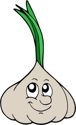 ail - légume - alimentation - smiley émoticône émoji cartoon clipart illustration - artémotic